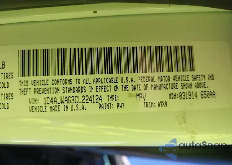 2012 Jeep Wrangler Sport from USA, damaged, VIN 1C4AJWAG3CL224124